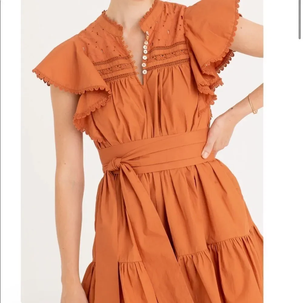 Secret mission bartolina dusty orange dress
